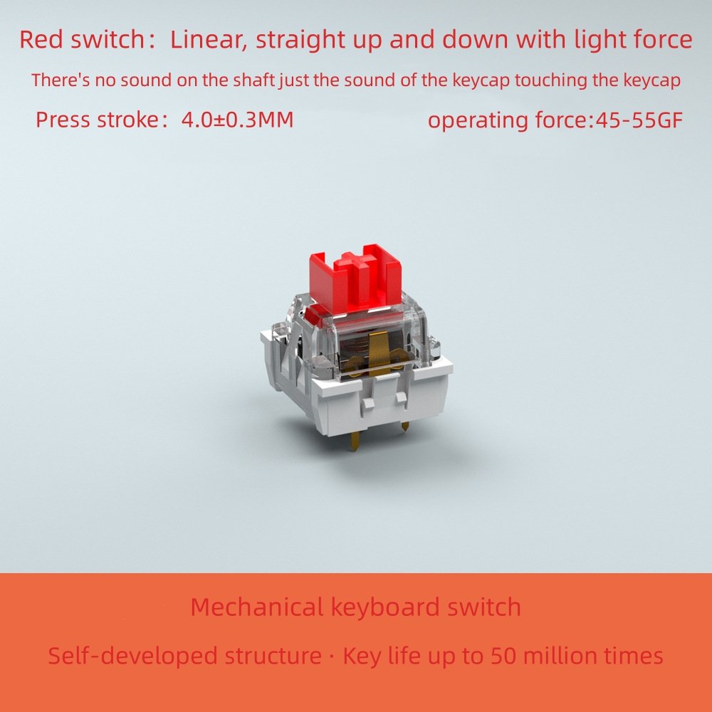 china wholesale Mechanical Keyboard Switch 3-pin Silver Red Black Blue Brown Axis Clear RGB Switch for gaming Keyboard