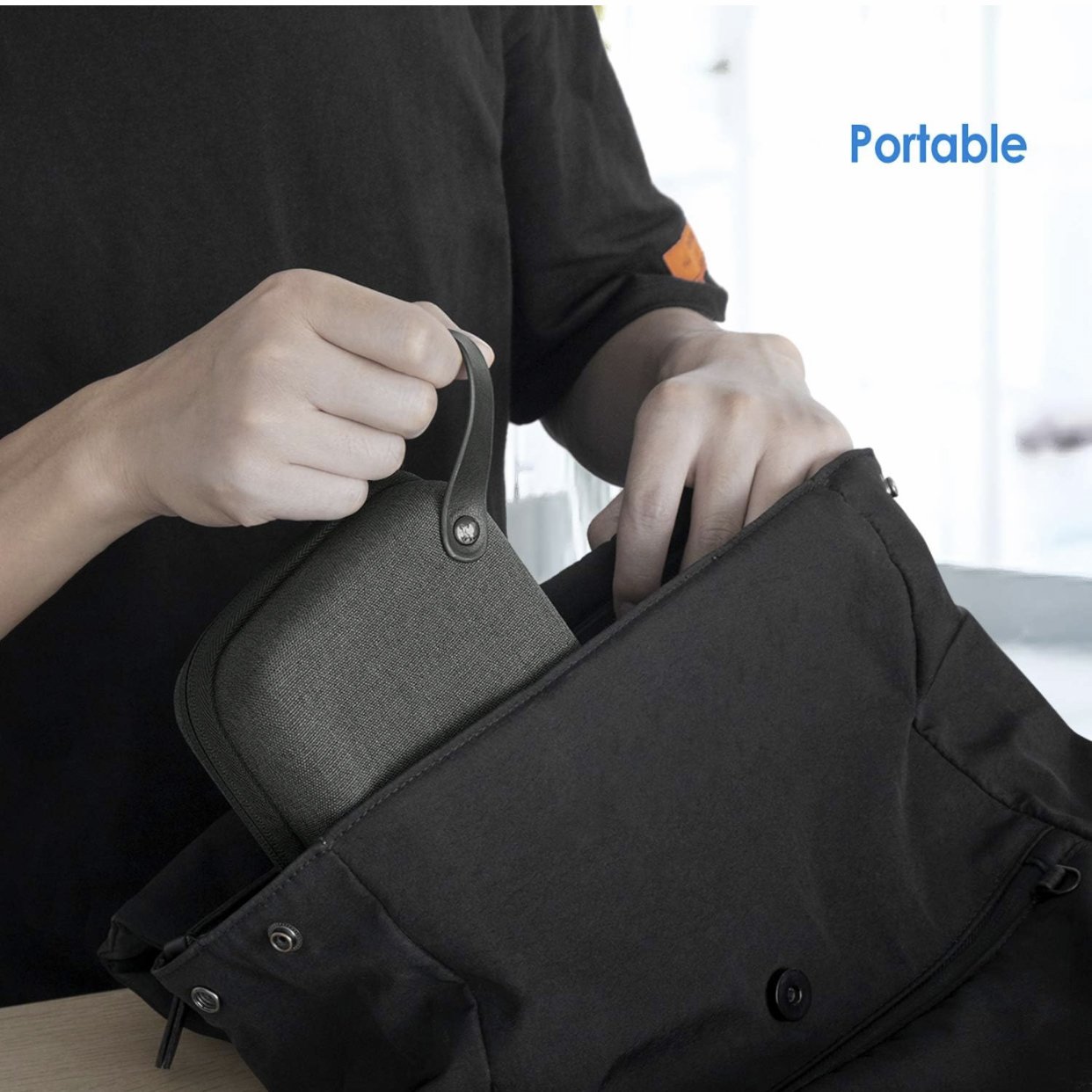 EVA Hard Shell Travel charger cable Organizer Case Portable Electronic Pouch Gadget Bag for MacBook Power Adapter Chargers