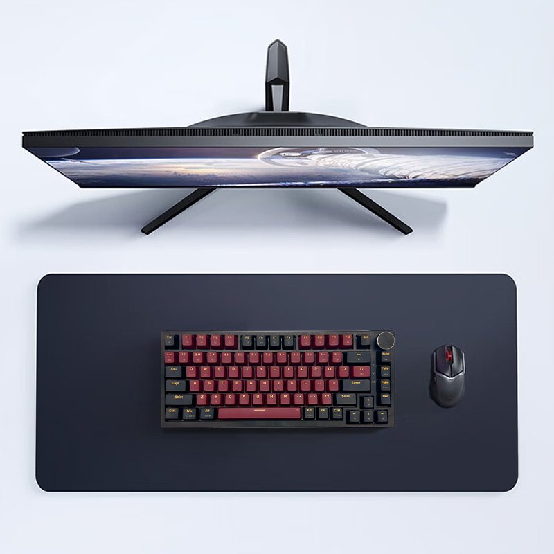 Custom Red Switch Hot Swappable 75 Percent RGB Keyboard Two-color Keycaps 81 Keys ABS Gaming Mechanical Keyboard With One Knob