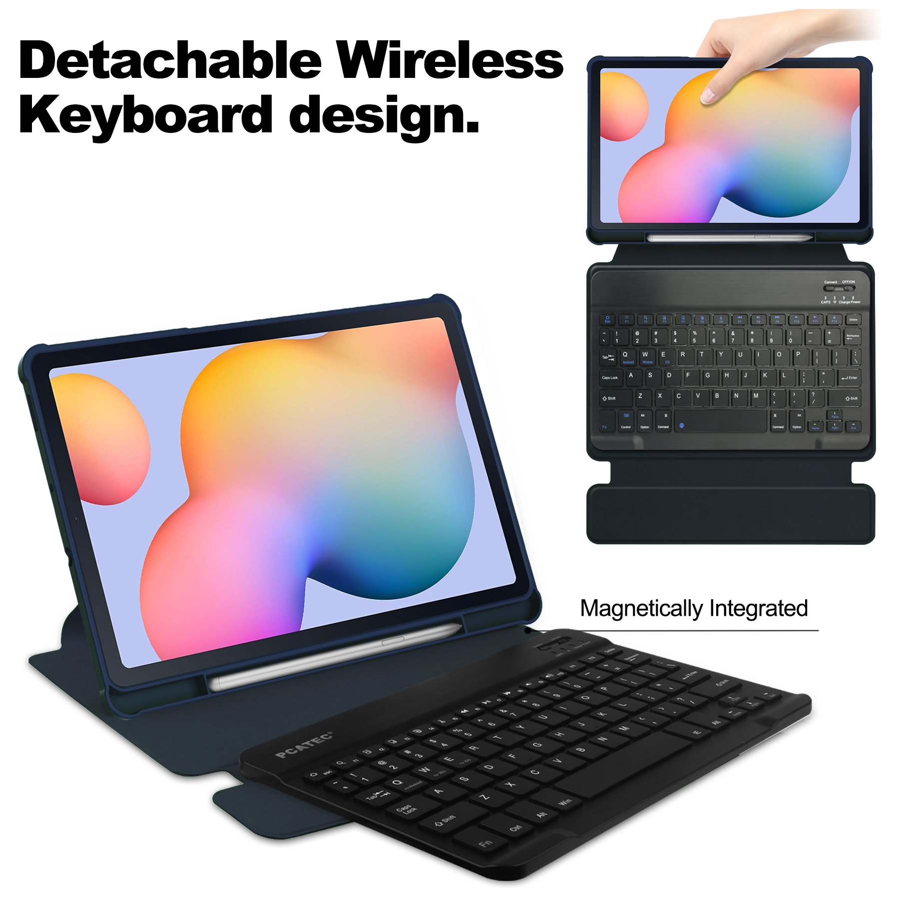 Wholesale Leather Case For Samsung Galaxy Tab S6 Lite 10.4 inch Protective Case SM-P610 P615 With Detachable Wireless Keyboard