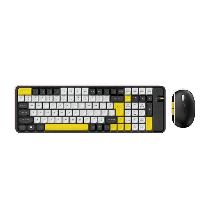 2024 DIY fashion bluetooth and wireless keyboard mouse set with a variety of stylish beautiful color keycaps combined appearance