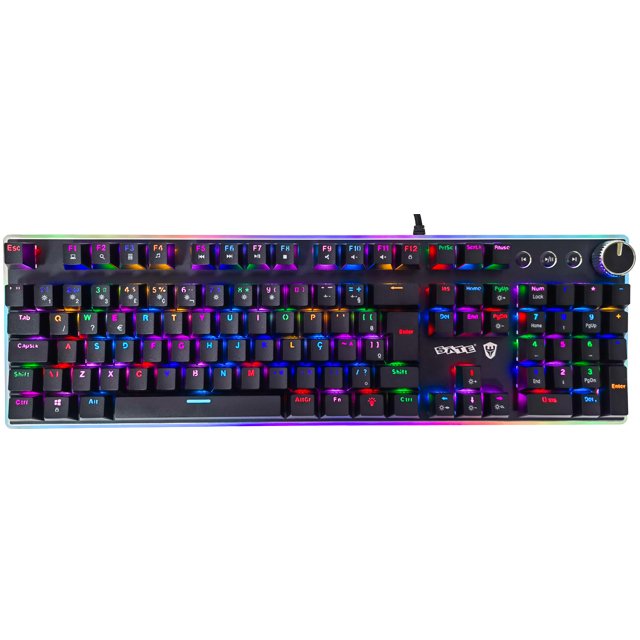 SATE- standard mechanical gaming Keyboard 104 Keys Blue Switches Backlit Keyboard For Gamer GK-70