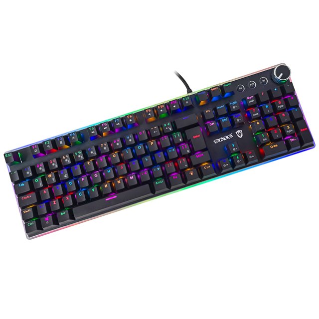 SATE- standard mechanical gaming Keyboard 104 Keys Blue Switches Backlit Keyboard For Gamer GK-70