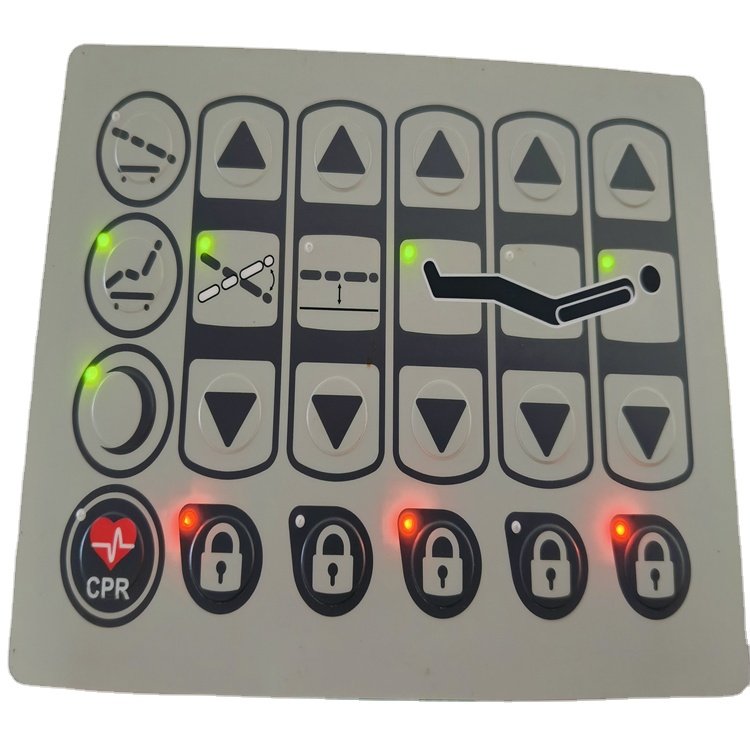 High Quality Customized Keypads & Keyboards Polyester Material Membrane Switch Membrane Keypad With LED For Medical Equipment