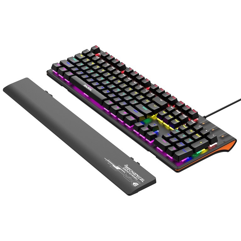 BAJEAL K600 104 Keys Numeric Keypad Palm Rest Wired RGB Game Gaming blue switch Mechanical Keyboard