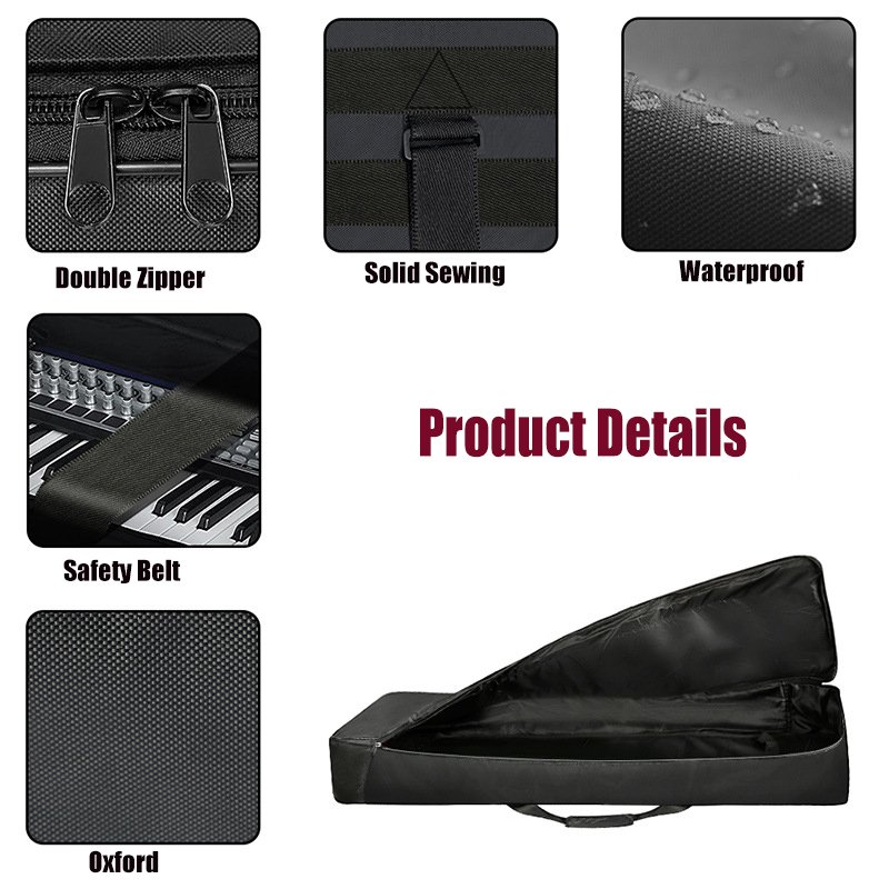 Custom 600D Oxford Keyboard Bags Polyester Foldable Piano 88 Keys With Bags Electronic Piano Storage Totebags Instrument Bags