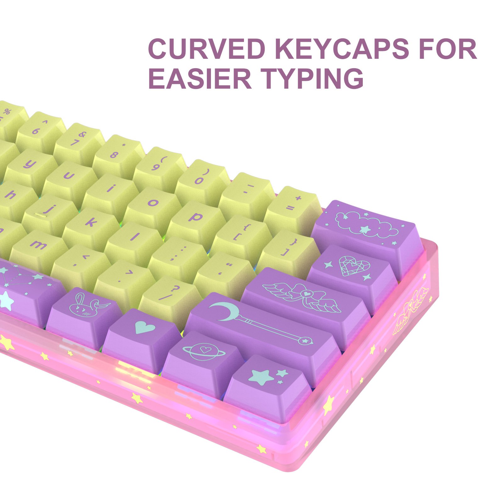 TOPSTYLE TKB-K1 Type C Wired Mechanical Gaming Keyboard Full Keys Punchless Wired USB 60% Mechanical Keyboard RGB 61 Keys OEM