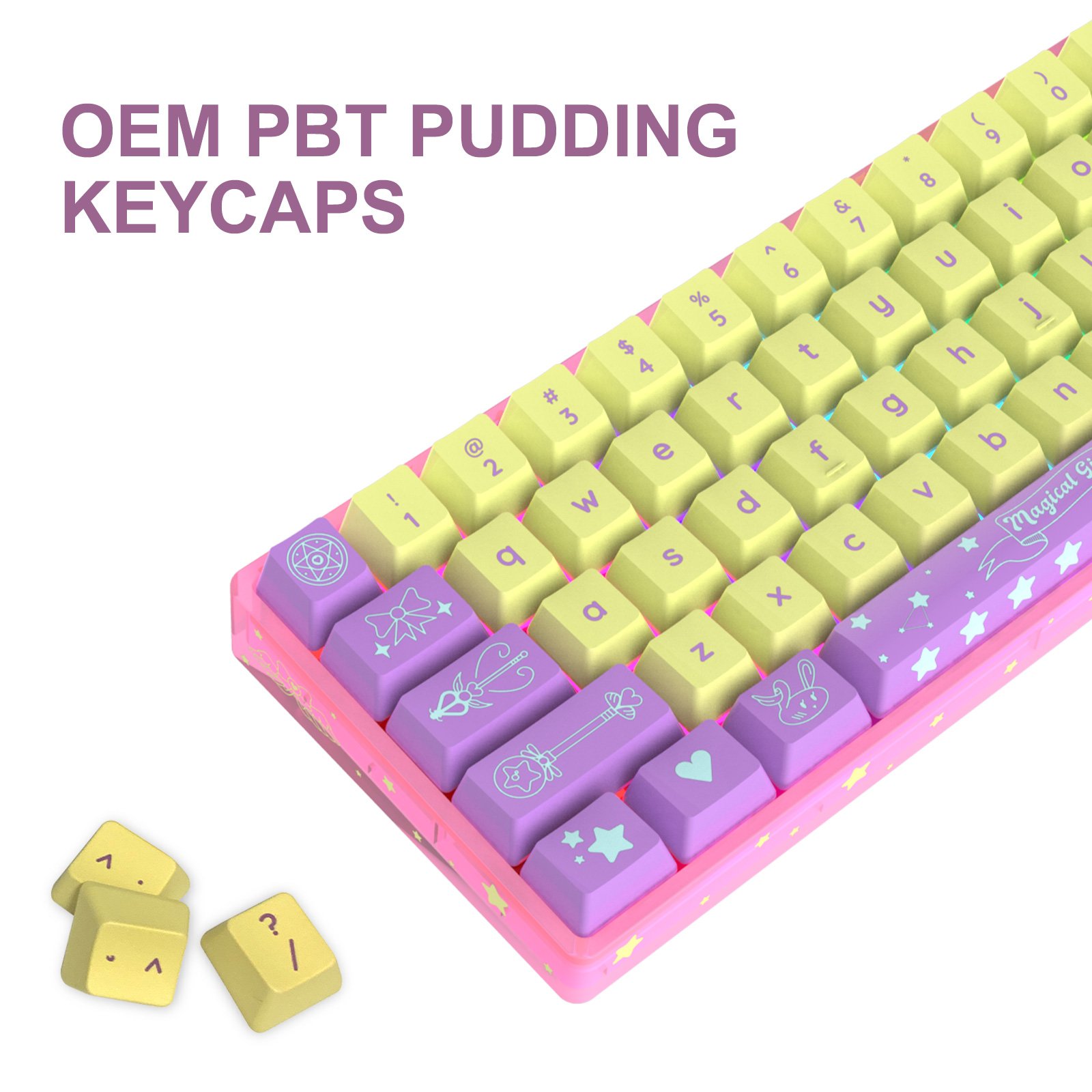 TOPSTYLE TKB-K1 Type C Wired Mechanical Gaming Keyboard Full Keys Punchless Wired USB 60% Mechanical Keyboard RGB 61 Keys OEM