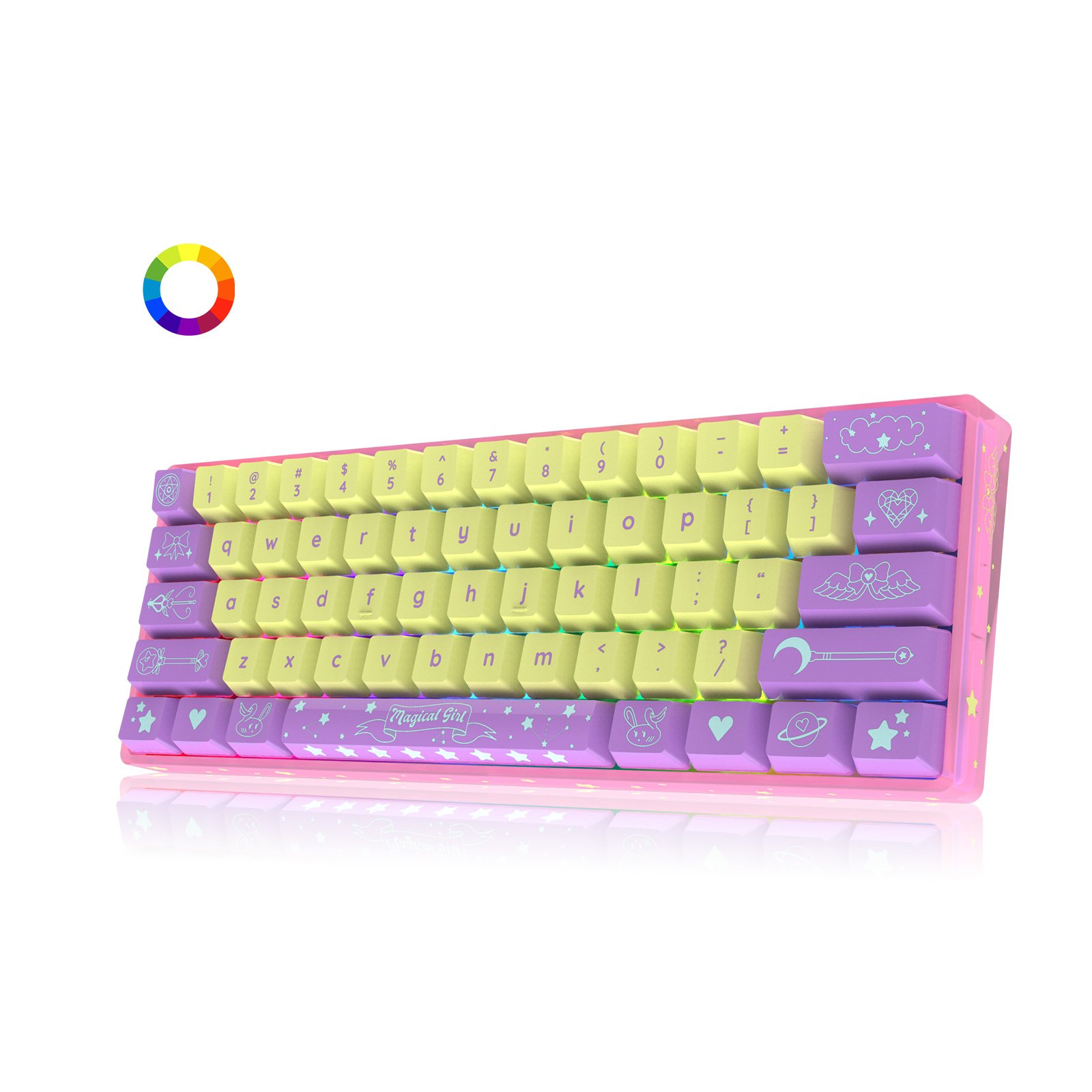 TOPSTYLE TKB-K1 Type C Wired Mechanical Gaming Keyboard Full Keys Punchless Wired USB 60% Mechanical Keyboard RGB 61 Keys OEM