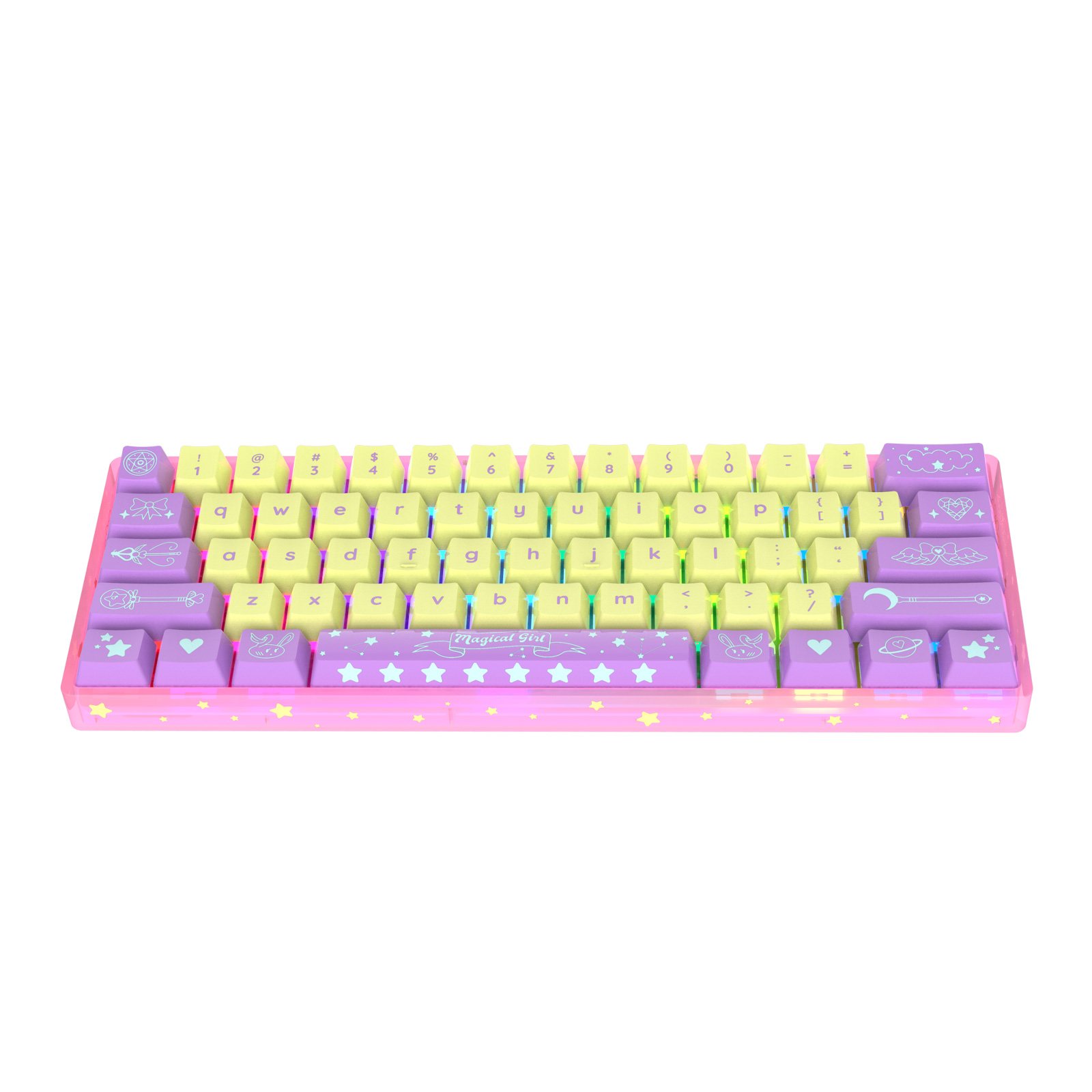 TOPSTYLE TKB-K1 Type C Wired Mechanical Gaming Keyboard Full Keys Punchless Wired USB 60% Mechanical Keyboard RGB 61 Keys OEM
