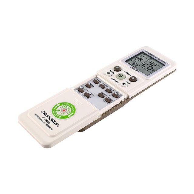 Original Authentic Chunghop Remote K-1038E Button Hidden Sliding Cover Remote Control For Air Conditioner