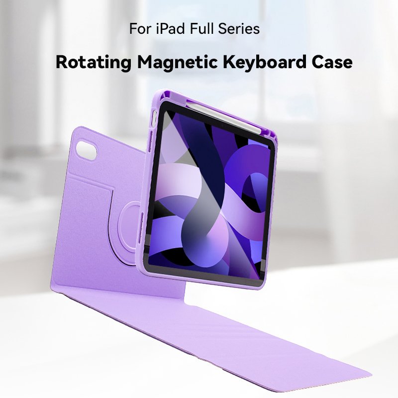 Yeedan Detachable Magnetic Rotation Tablet Keyboard Case For ipad 10.2 with wireless 10 inch bluetooth Keyboard With Pencil Slot