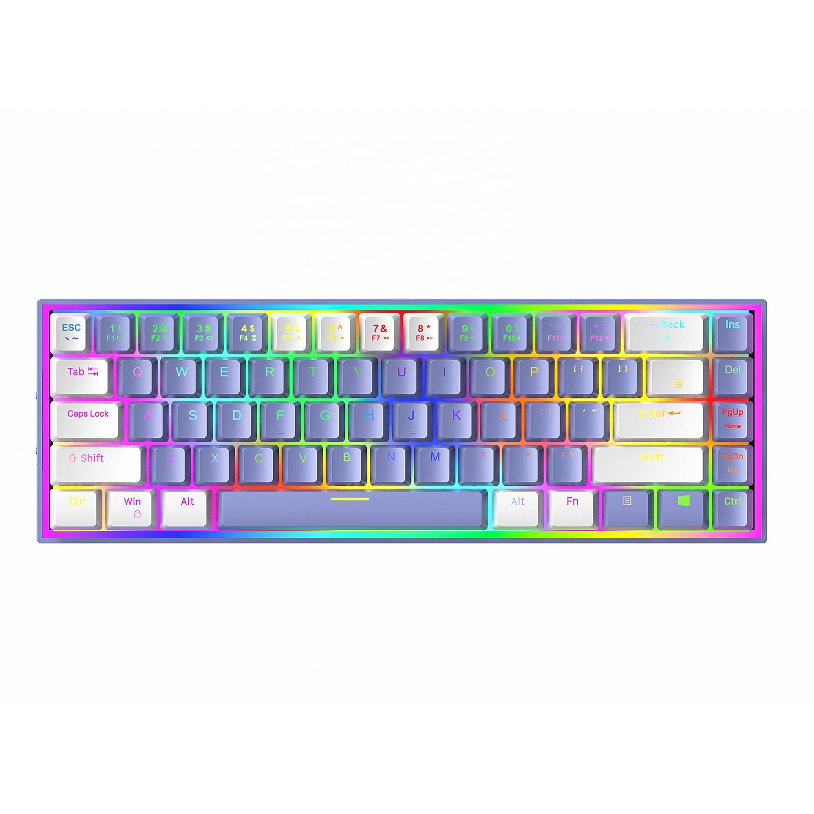 Hot Swappable 68 Keys Gaming Mechanical Keyboard Bluetooth Tri-mode RGB 65% Red Switch Wireless Mechanical Keyboard Custom