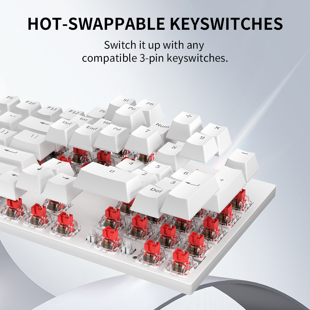 Full Size 104 Keys Wired Mechanical Gaming Keyboard for Mac Layout with Blue Switch LED Backlight Double Shot ABS Keycaps