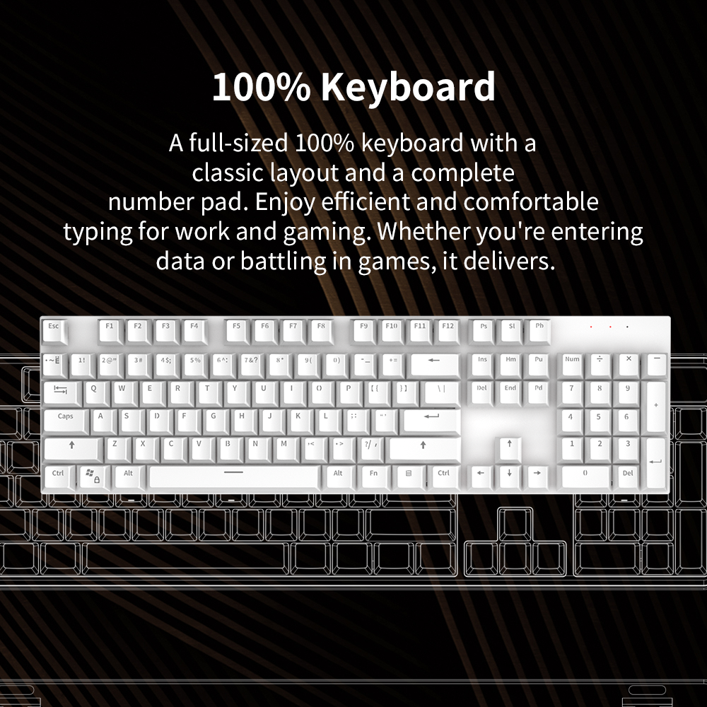 Full Size 104 Keys Wired Mechanical Gaming Keyboard for Mac Layout with Blue Switch LED Backlight Double Shot ABS Keycaps