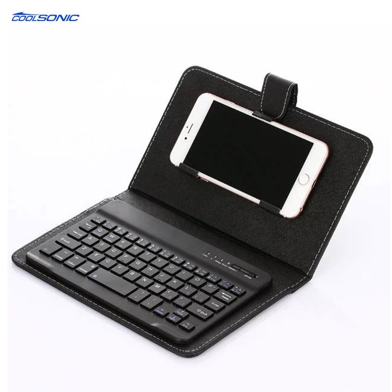 Portable Flip PU Leather Wireless Keyboard Phone Case Three-System Universal Pure Color Tablet Case For 7inch 8inch 9.7inch