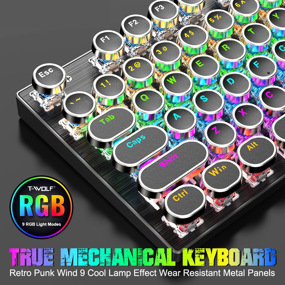 Teclados Para Pc Wholesale 104 Key Mechanical Keyboard Aluminium Hot Swap Aula Gaming Keyboard