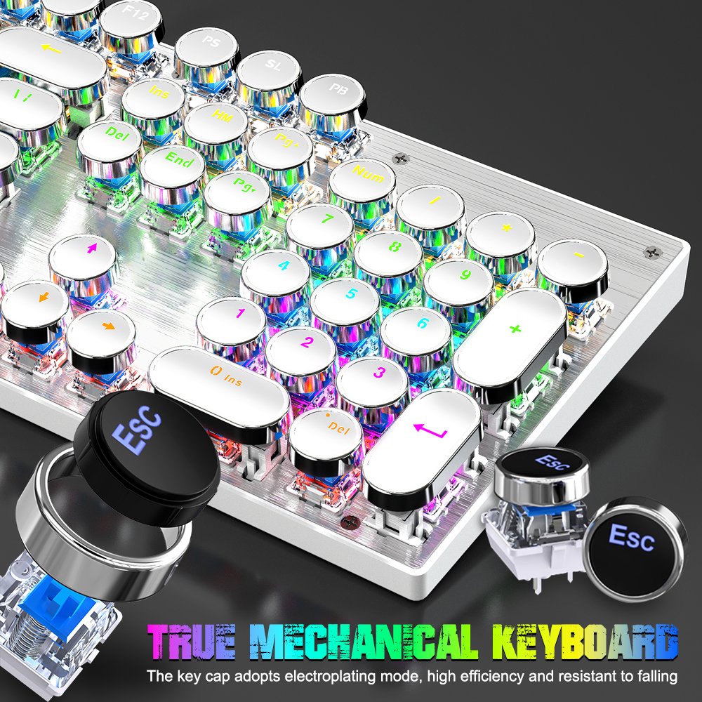 Teclados Para Pc Wholesale 104 Key Mechanical Keyboard Aluminium Hot Swap Aula Gaming Keyboard