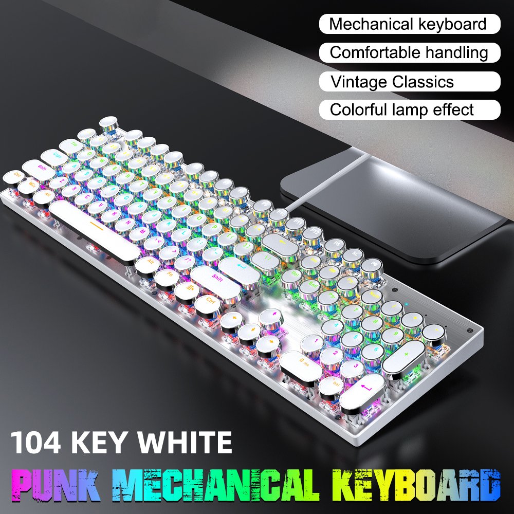 Teclados Para Pc Wholesale 104 Key Mechanical Keyboard Aluminium Hot Swap Aula Gaming Keyboard