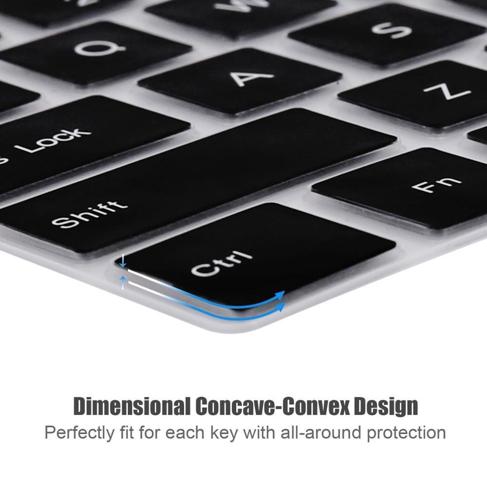 Black Keyboard Skin Cover for 13.3" Dell Inspiron 5000 7000 Inspiron 15