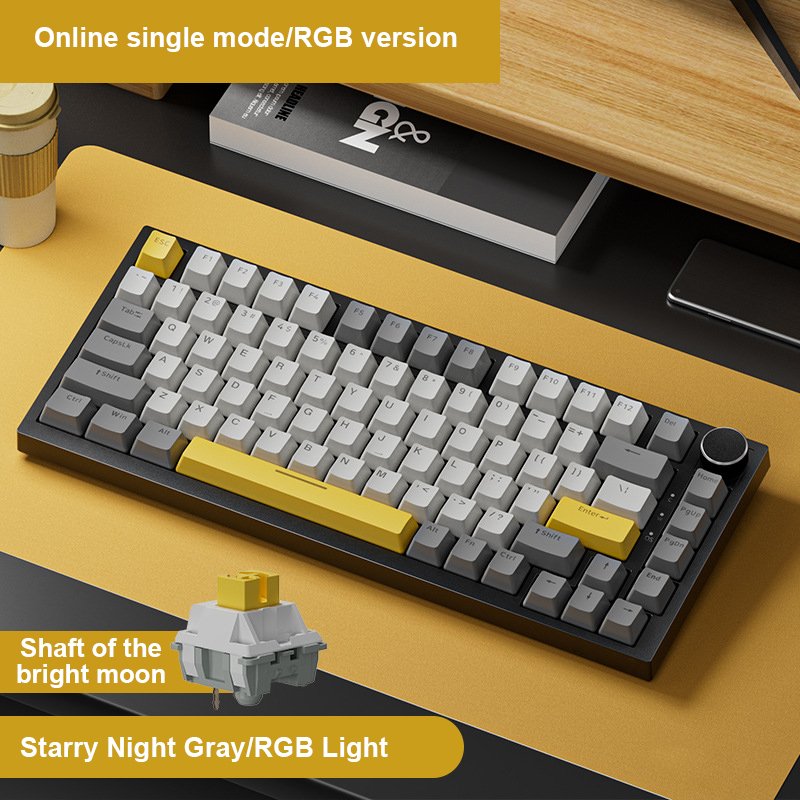 Oem Keyboard Gaming Custom Multifunction 82 keys mechanical keyboard Bluetooth USB Wired Wireless 3 In 1 Mode Keyboard