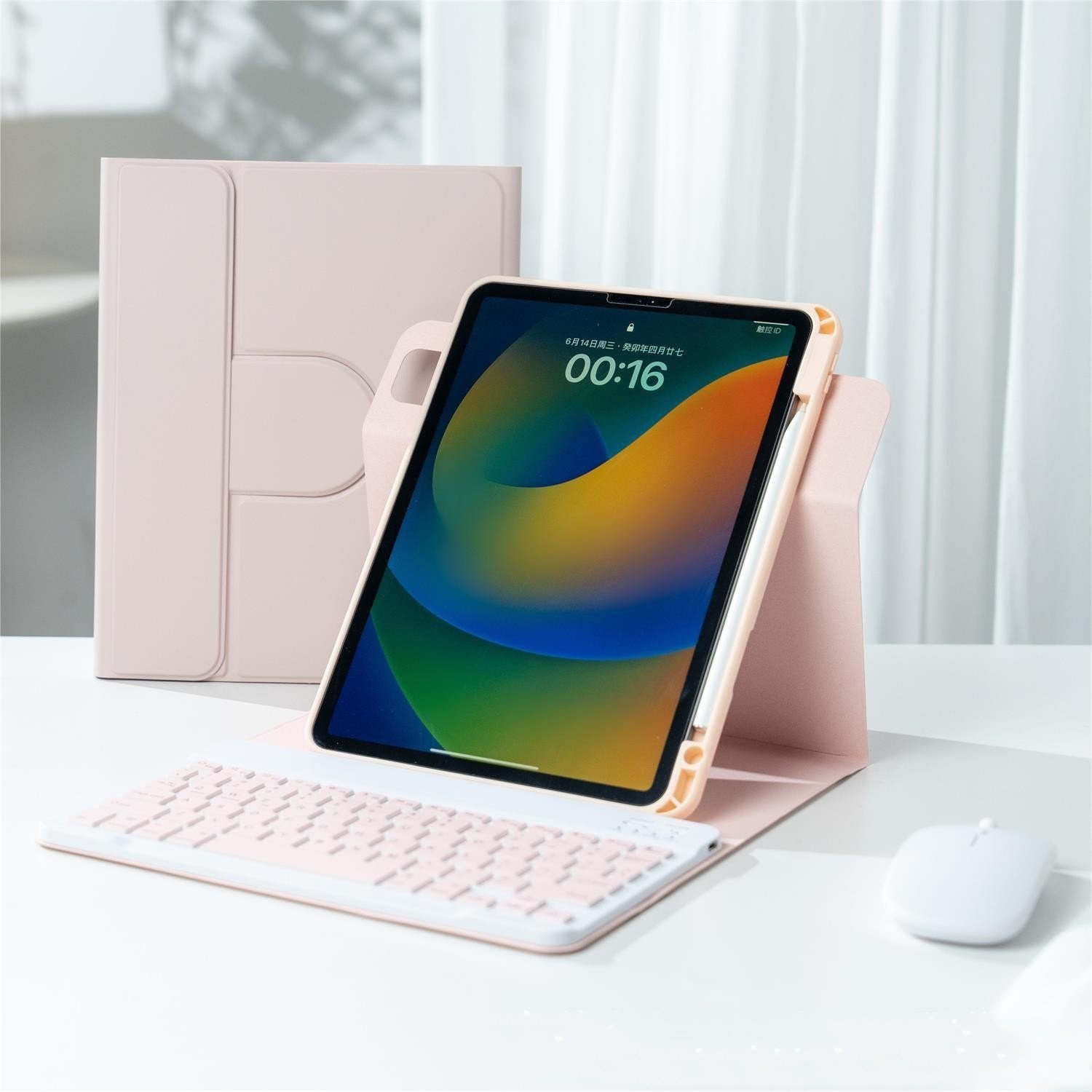 Pencil Slot Stand Shockproof Clear Cover 360 Rotation Flip Cover Case with Keyboard For Apple iPad 7 8 9 10 Air 4 5 Pro 11 inch