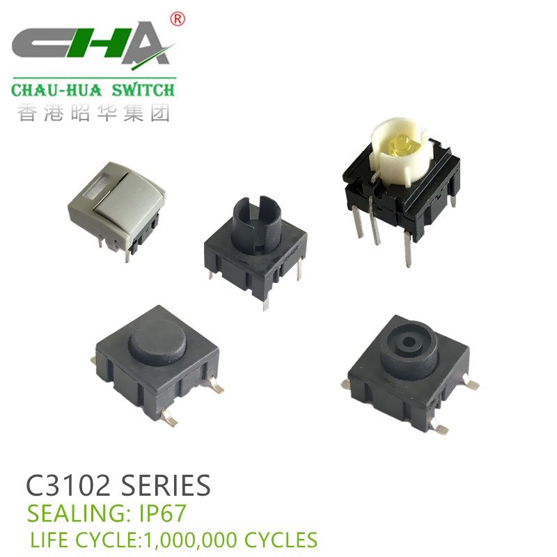 10mm Tact Switch, 10x10X6 tact switch, 10mm smd tact switch C3102