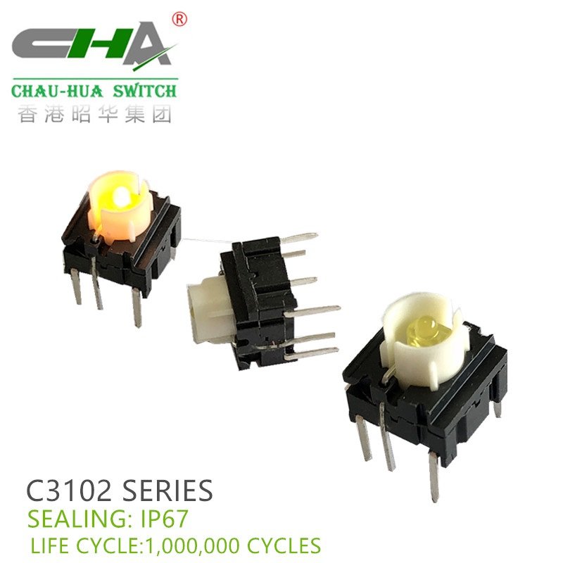 10mm Tact Switch, 10x10X6 tact switch, 10mm smd tact switch C3102