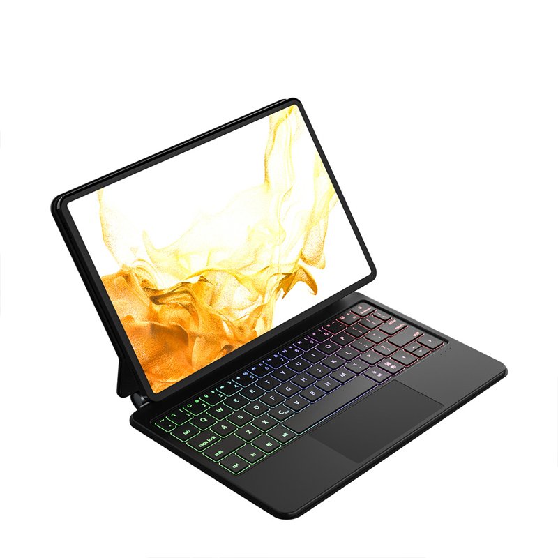 Suitable For Tab S7/S8/S9 Floating Magnetic Keyboard Touch Backlit Keyboard Protective Cover Bluetooth Keyboard