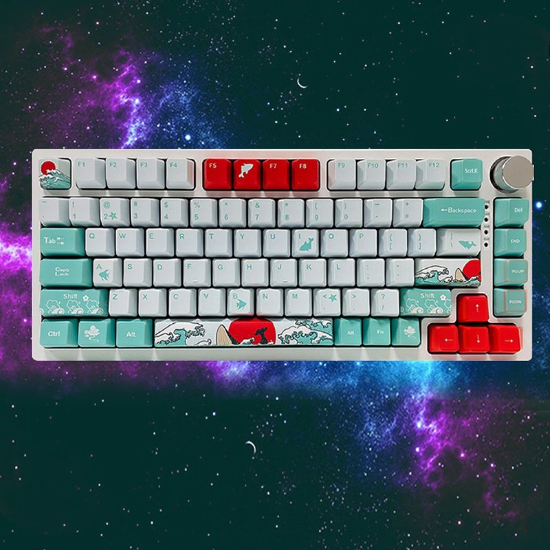 60% 75% Keyboard 82 Keys Hot Swappable DIY USB Wired Wireless BT Mini RGB Gaming Red Blue Switch Mechanical Keyboard Set