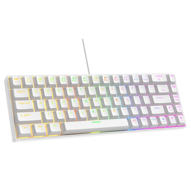 Factory Price 68 Keys Hot Swappable Gaming Keyboard Durable Detachable Type-C Gamer Games Silent Red Switch Mechanical Keyboard