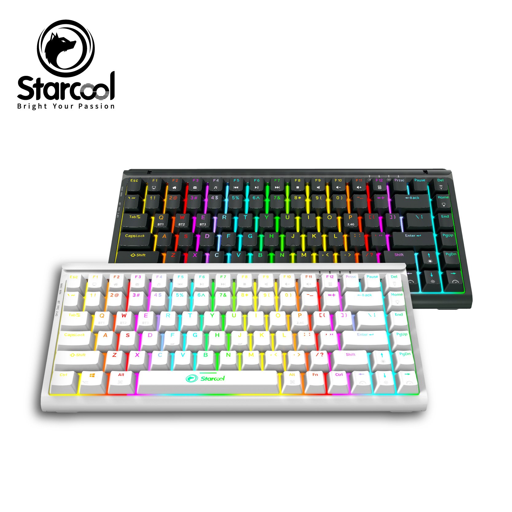 Wholesale 84 Keys Wireless Gaming Keyboard Mechanical RGB Backlit Hot Swappable Gaming Keyboard