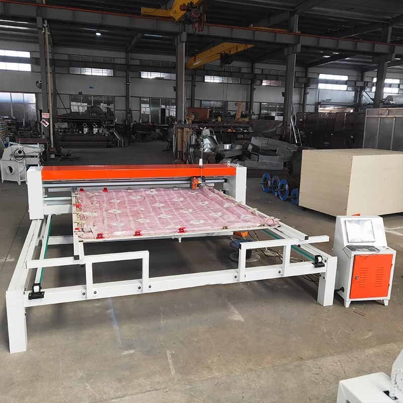 Industry Ultrasonic Servo Motor Mattress Fabric Covering Blanket Make Machine Head Moved