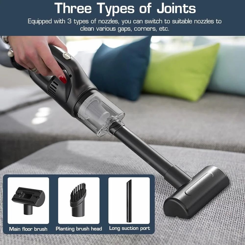 2 In 1 Small Portable USB Charging Strong Suction Wireless Electric Handheld Vacuum Cleaner With Floor Brush For Home Office Car