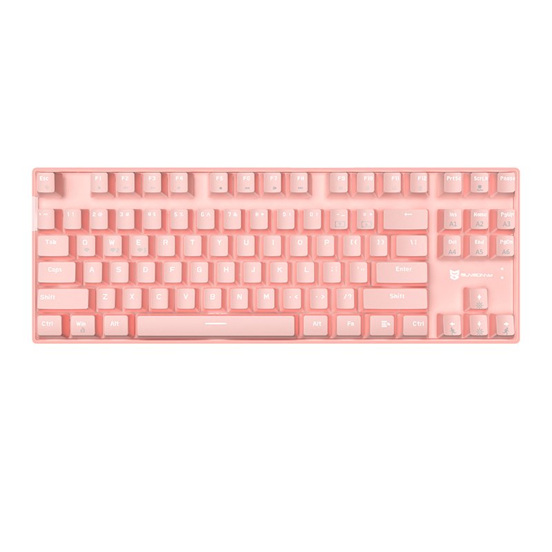 80% Pink Wireless RGB Backlit Gaming Keyboard Portable 87 Keys USB 3.0 Interface Green Switch professional gaming keyboard