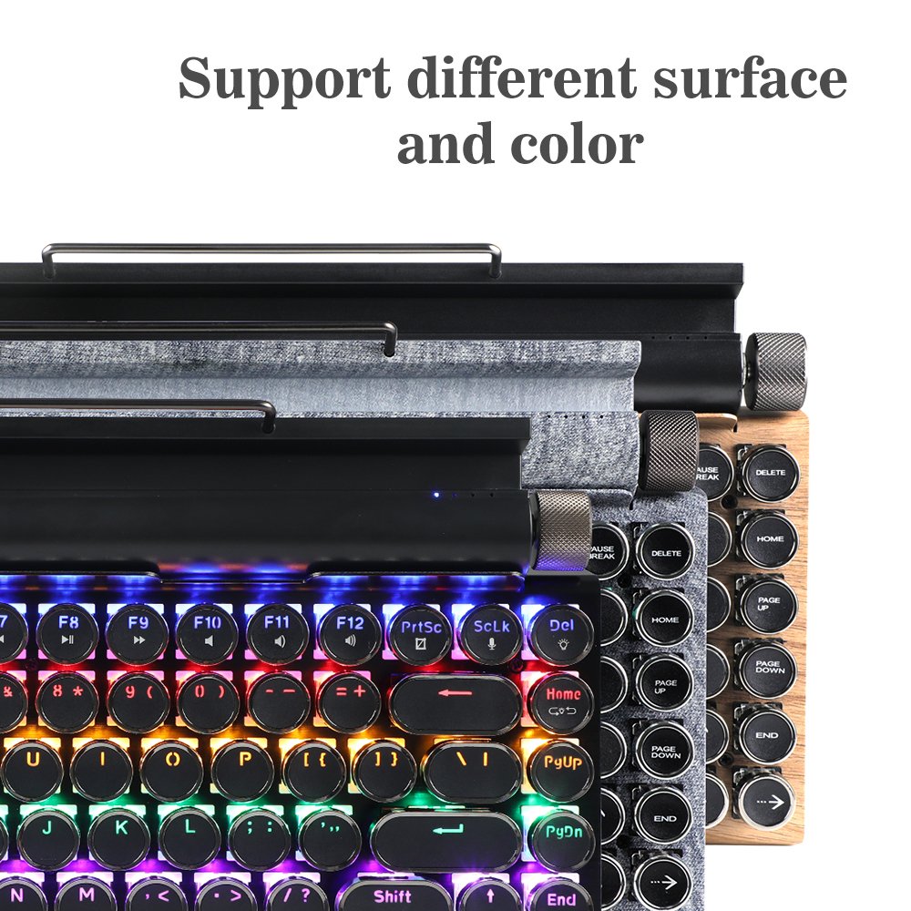 KEYCEO BT TLK Mechanical keyboard round key Separate Rotary knob for control the backlit and Vol Rainbow and RGB Backlit OEM