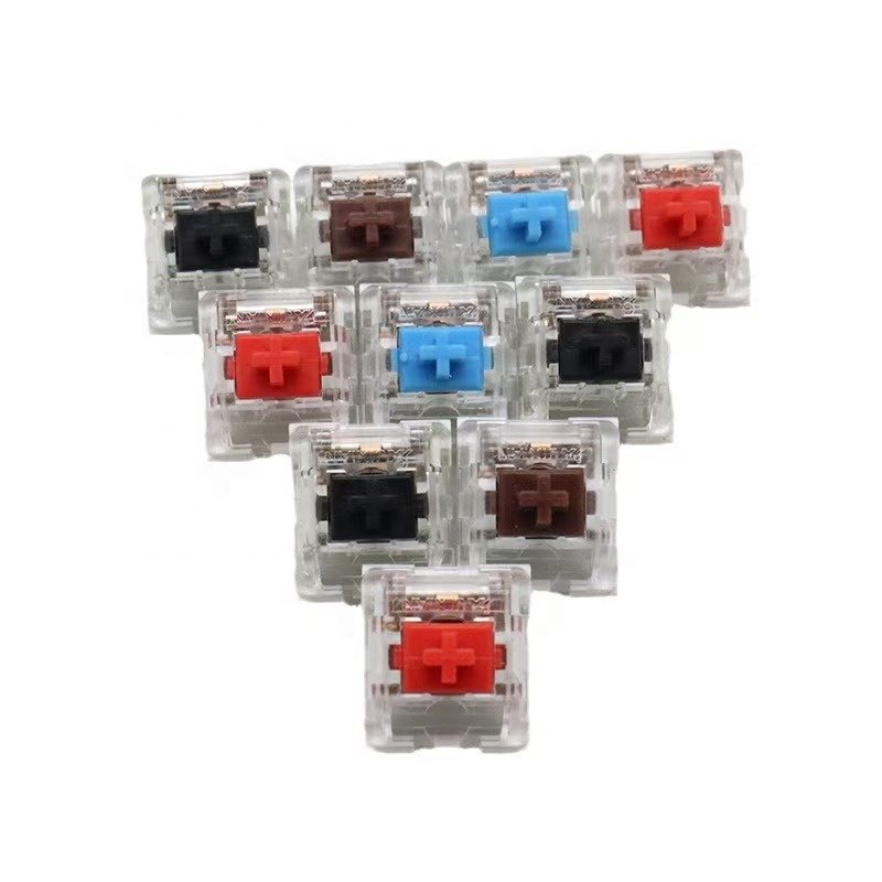 DIY OEM Customize Transparent Computer Switch Black Brown Blue Red Yellow Green Color SMD Computer Mechanical Keyboard Switch