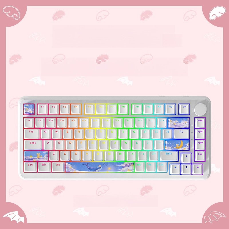 Custom 75% Wireless RGB Mechanical Gaming Keyboard with Bluetooth Interface Tablet Style Knob-Custom PC Keyboard
