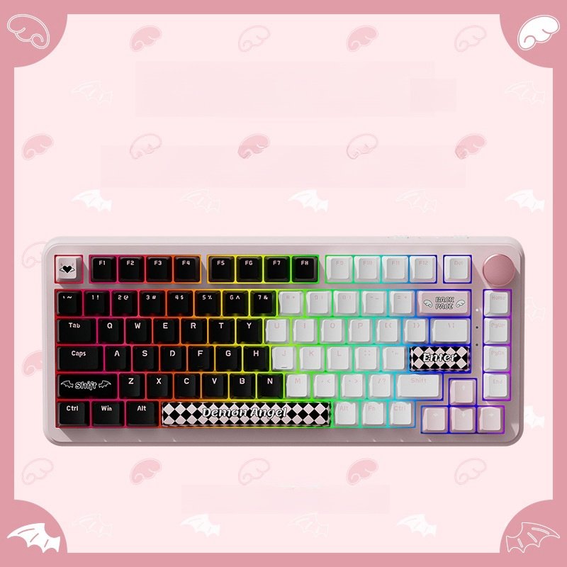 Custom 75% Wireless RGB Mechanical Gaming Keyboard with Bluetooth Interface Tablet Style Knob-Custom PC Keyboard