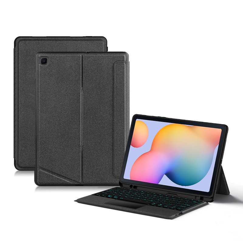 for SAMSUNG Tab S6 Lite bulit-in trackpad detachable 7RGB BT keyboard folio