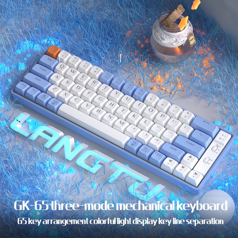 Mini Keyboard Wireless 60 Percent Mechanical Keyboard Wireless Light Backlit Keyboard