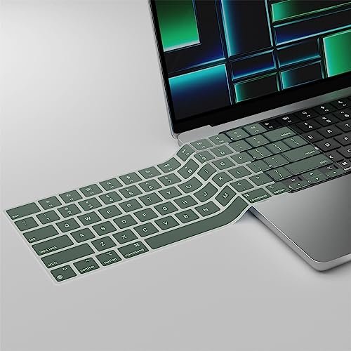 Waterproof Laptop Keyboard Protector Cover for MacBook Pro 14" /16 " and MacBook Air 15.3"/13.6"Keyboard Skin,US Version