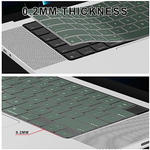 Waterproof Laptop Keyboard Protector Cover for MacBook Pro 14" /16 " and MacBook Air 15.3"/13.6"Keyboard Skin,US Version
