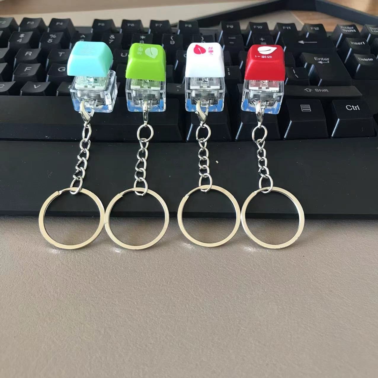 Keychain Switch Tester Keyboard Gateron Colors Razer Cherry Profile Transparent Keycap Keychain Custom Logo Printing