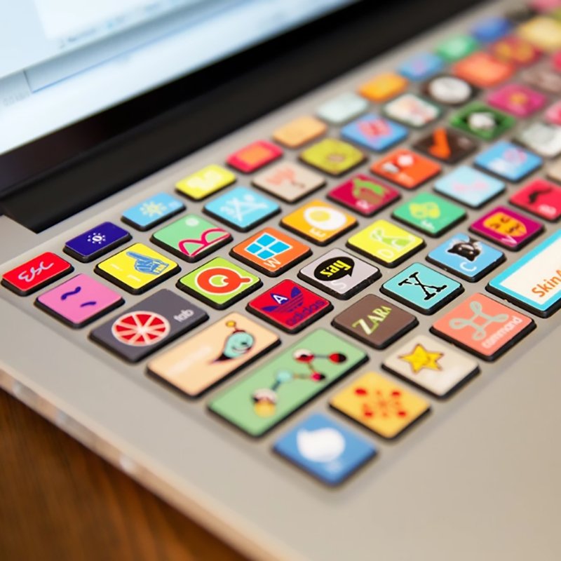 Custom Keyboard Protective Cover Azerty Laptop Colorful Keyboard Sticker Color Cute Cartoon English Arabic Sticker For Keyboard