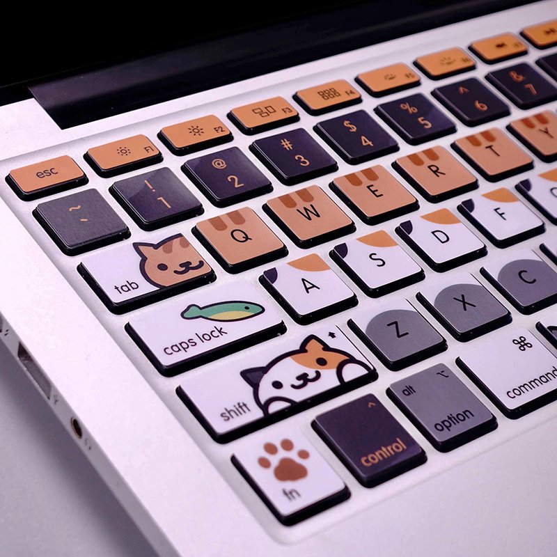 Custom Keyboard Protective Cover Azerty Laptop Colorful Keyboard Sticker Color Cute Cartoon English Arabic Sticker For Keyboard