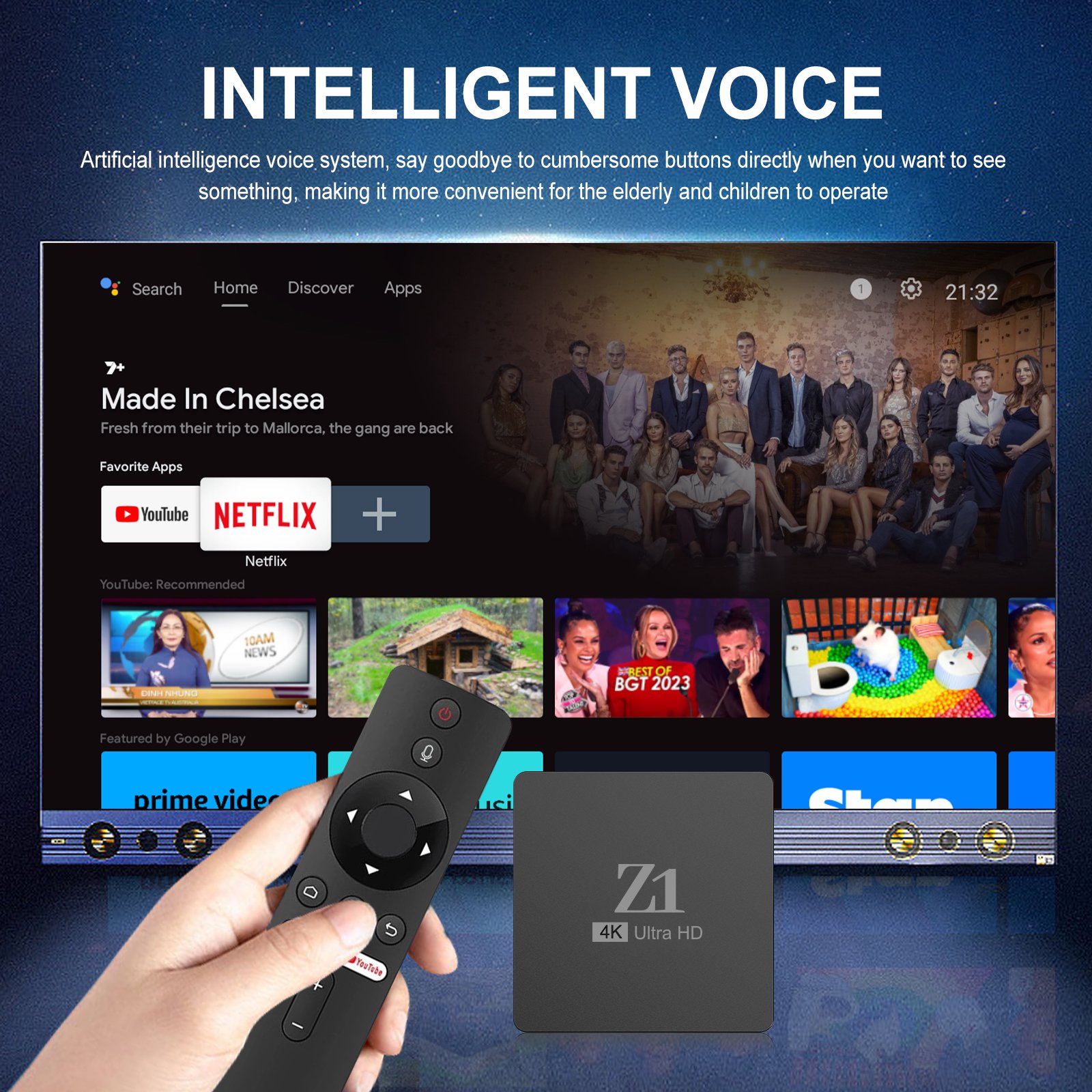 GYS NEW MODEL Z1 ALLWINNER H313 android 10 dual wifi BT voice remote control support ATV interface TV BOX