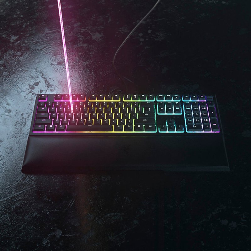 Multi-function Digital Full Size For Razer Ornata V2 Analog Optical Switch Mechanical Gaming Black Keyboards