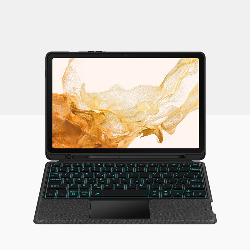 Flip Fold Magnetic With Backlight Wireless Keyboard Tablet Cover For Samsung Galaxy Tab S8 Case Keyboard