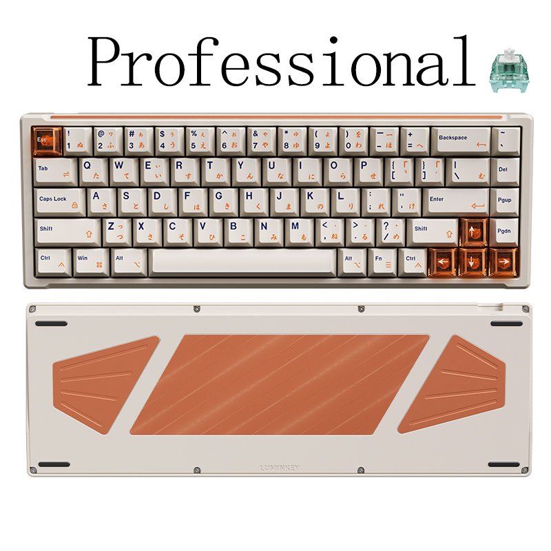 LUMINKEY Magger 68 HE Wired RGB Aluminum Mechanical Keyboard Gateron Magnetic White Pro PBT Switches for Mac Windows Linux
